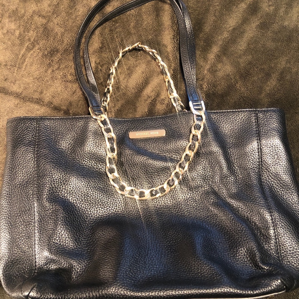Michael Kors black leather purse